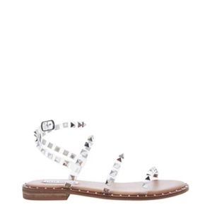 Steve Madden Travel Stud Clear Strap Flat Sandals